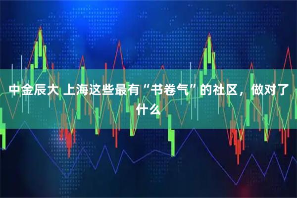 中金辰大 上海这些最有“书卷气”的社区，做对了什么