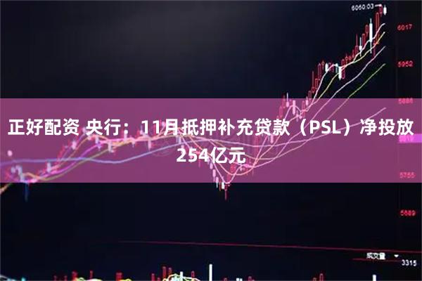 正好配资 央行：11月抵押补充贷款（PSL）净投放254亿元